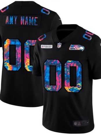 Seattle Seahawks Nike NFL 2020 Crucial Catch Limited Edition Custom Jersey – Black