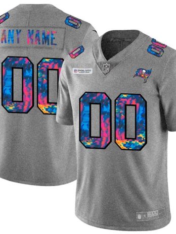 Tampa Bay Buccaneers Nike NFL 2020 Crucial Catch Limited Edition Custom Jersey – Gray
