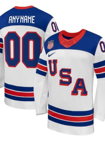 USA Hockey Olympic Nike 2026 White Away Replica Custom Jersey
