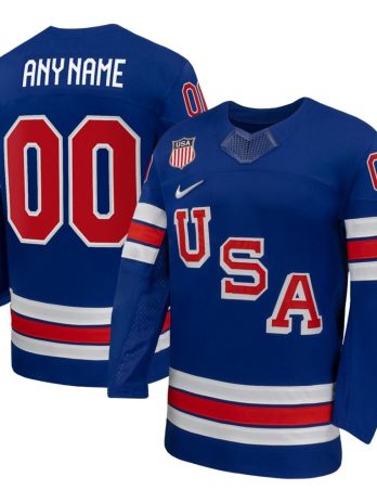 USA Hockey Olympic Nike 2026 Royal Home Replica Custom Jersey