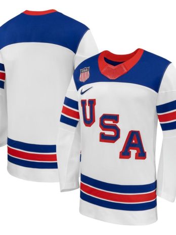 USA Hockey Olympic Nike 2026 White Away Replica Blank Jersey