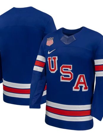 USA Hockey Olympic Nike 2026 Royal Home Replica Blank Jersey