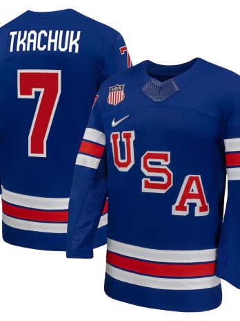 Brady Tkachuk USA Hockey Olympic Nike 2026 Royal Home Replica Jersey
