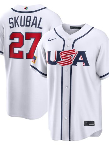 Tarik Skubal USA Baseball Nike 2026 World Baseball Classic Home Stadium Jersey – White