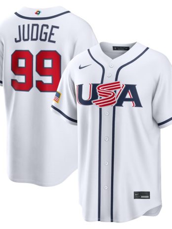 Aaron Judge USA Baseball Nike 2026 World Baseball Classic Home Stadium Jersey – White
