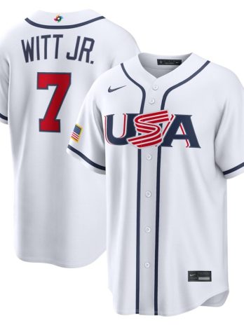 Bobby Witt Jr. USA Baseball Nike 2026 World Baseball Classic Home Stadium Jersey – White