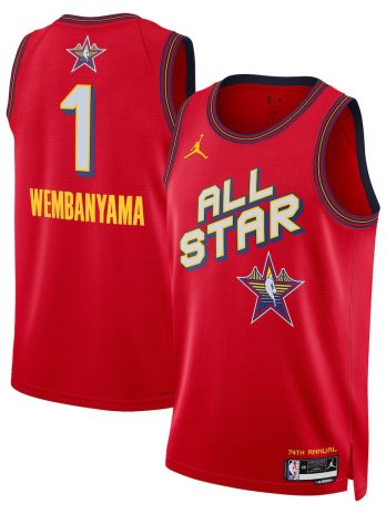 Victor Wembanyama Jordan Brand Unisex Red 2025 NBA All-Star Game Swingman Player Jersey
