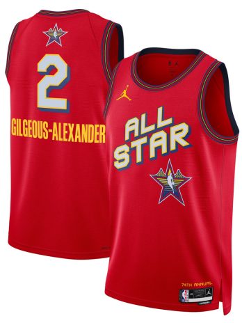Shai Gilgeous-Alexander Jordan Brand Unisex Red 2025 NBA All-Star Game Swingman Player Jersey
