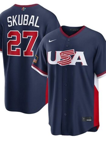 Tarik Skubal USA Baseball Nike 2026 World Baseball Classic Road Stadium Jersey – Navy