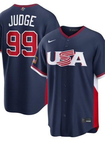 Aaron Judge USA Baseball Nike 2026 World Baseball Classic Road Stadium Jersey – Navy