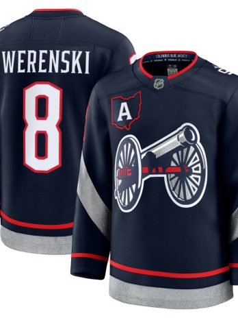 Zach Werenski Columbus Blue Jackets 2025 NHL Stadium Series Premium Jersey – Navy