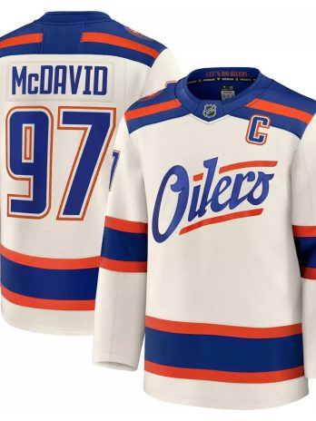 Connor McDavid Edmonton Oilers Alternate Cream Premium Player Jersey