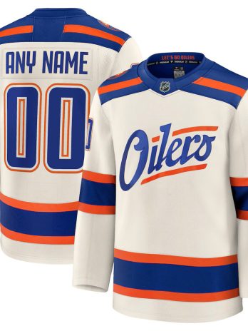 Edmonton Oilers Alternate Cream Premium Custom Jersey