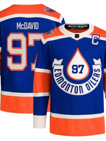 Connor McDavid Edmonton Oilers Royal 2023 NHL Heritage Classic Premium Player Jersey