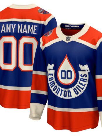 Edmonton Oilers Royal 2023 NHL Heritage Classic Premium Custom Jersey