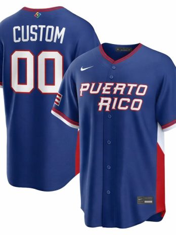 Puerto Rico Baseball Nike 2026 World Baseball Classic Stadium Custom Jersey – Royal