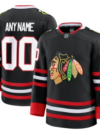 Chicago Blackhawks Black Alternate Premium Custom Jersey