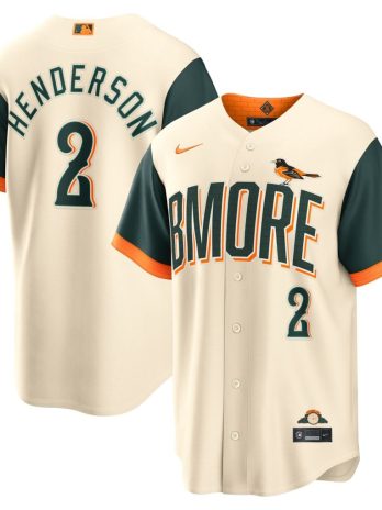 Gunnar Henderson Baltimore Orioles Nike 2026 City Connect Stadium Jersey – Cream
