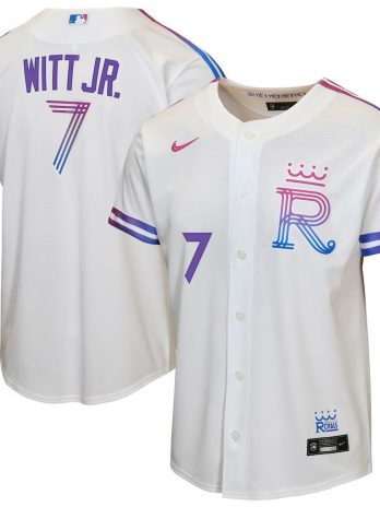Bobby Witt Jr. Kansas City Royals Nike Youth 2026 City Connect Stadium Jersey – White