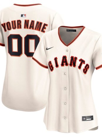 San Francisco Giants Nike Women’s Home Limited Custom Jersey – Cream