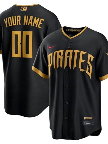 Pittsburgh Pirates Nike 2026 City Connect Stadium Custom Jersey – Black