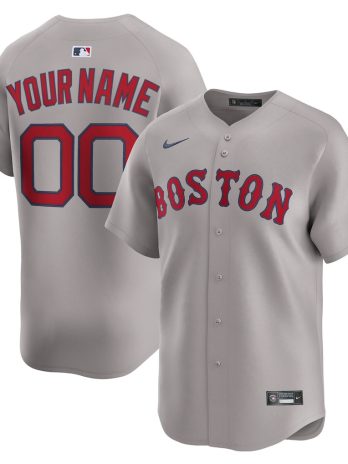 Boston Red Sox Nike Gray Away Limited Custom Jersey